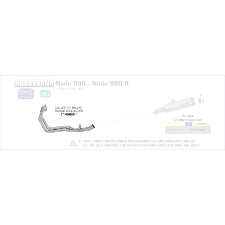 Arrow Racing Krümmer HUSQVARNA Nuda 900 71458MI