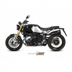 MIVV Exhaust BMW R NINE T X-cone Edelstahl Schwarz lackiert B.024.LP1