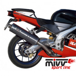 MIVV Exhaust APRILIA RSV 1000 OVAL Titan A.001.LN