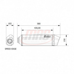 MIVV Exhaust BMW R 1200 GS SPEED EDGE Stahl in Schwarz B.002.LRB