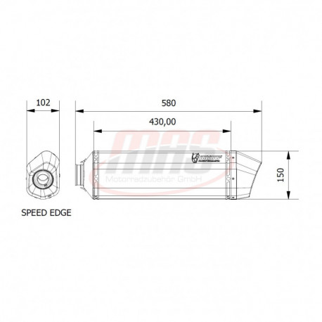 MIVV Exhaust BMW R 1200 GS SPEED EDGE Titan mit Carbon Kappe B.004.LGS