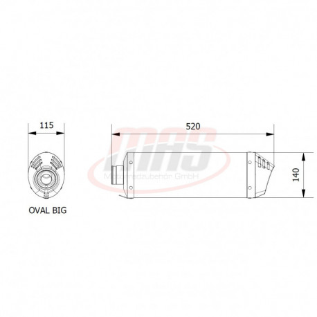 MIVV Exhaust BMW F 650 GS OVAL Carbon mit Carbon Kappe B.007.LEC