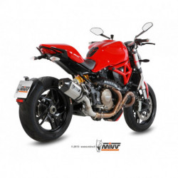 MIVV Exhaust DUCATI MONSTER 821 SPEED EDGE Edelstahl mit Carbon Endkappe D.030.LRX