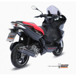 MIVV Exhaust GILERA NEXUS 300 STRONGER Stahl in Schwarz G.004.LBSC