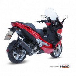 MIVV Exhaust GILERA NEXUS 500 STRONGER Stahl in Schwarz G.006.LBSC