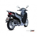 MIVV Exhaust HONDA SH 300 STRONGER Stahl in Schwarz H.049.LBSC