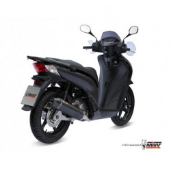 MIVV Exhaust HONDA SH 125 STRONGER Stahl in Schwarz H.050.LBSC