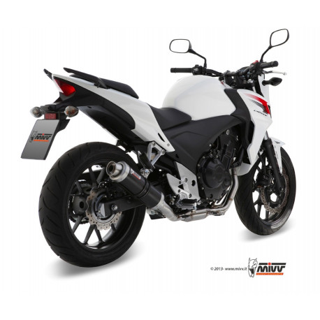 MIVV Exhaust HONDA CB 500 F / X GP Stahl in Schwarz H.051.LXB