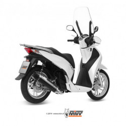 MIVV Exhaust HONDA SH 125 STRONGER Stahl in Schwarz H.052.LBSC