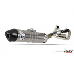 MIVV Exhaust HONDA CRE F 450 R OVAL Edelstahl mit Carbon Endkappe M.HO.032.LXC.F