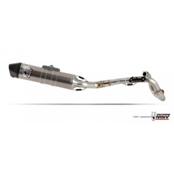 MIVV Exhaust HONDA CRF 450 OVAL Edelstahl mit Carbon Endkappe M.HO.032.SXC.F