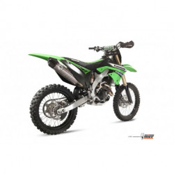 MIVV Exhaust KAWASAKI KX 250 F OVAL Edelstahl mit Carbon Endkappe M.KA.016.SXC.F