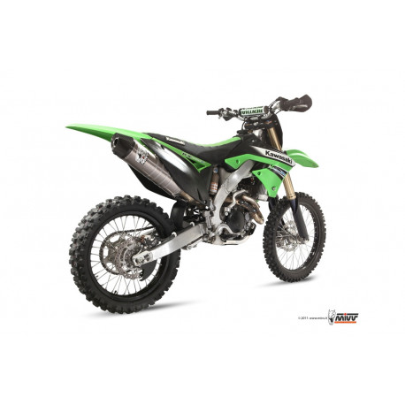 MIVV Exhaust KAWASAKI KX 250 F OVAL Edelstahl mit Carbon Endkappe M.KA.016.SXC.F