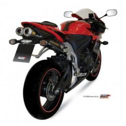 MIVV Exhaust HONDA CBR 600 RR X-cone Plus Edelstahl mit Aluminium Endkappe UH.037.LP1