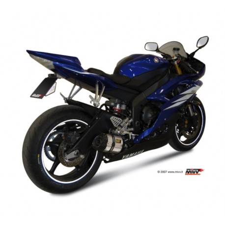 MIVV Exhaust YAMAHA YZF 600 R6 SUONO Stahl in Schwarz Y.021.L9