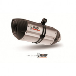MIVV Exhaust KAWASAKI NINJA 300 SUONO Edelstahl mit Carbon Kappe K.038.L7