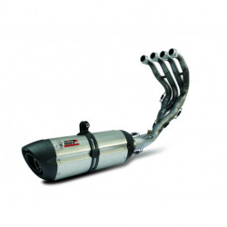 MIVV Exhaust KAWASAKI ER-6n SUONO Edelstahl mit Carbon Kappe K.029.L7