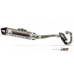 MIVV Exhaust HONDA CRE F 250 R OVAL Edelstahl mit Carbon Endkappe M.HO.031.LXC.F