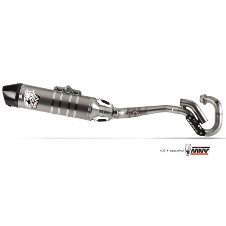 MIVV Exhaust HONDA CRE F 250 R OVAL Edelstahl mit Carbon Endkappe M.HO.031.LXC.F