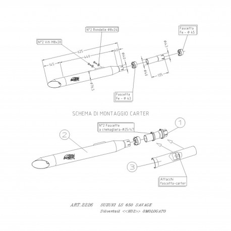 K02 SUZUKI LS 650 SAVAGE SLIP-ON 2226