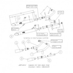 K02 YAMAHA XVS 1100 DRAG STAR SLIP-ON 2244