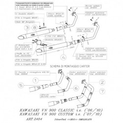 K02 KAWASAKI VN 900 CLASSIC/CUSTOM i.e. FULL SYSTEM 2404