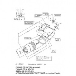 TOURING APRILIA SR 50 MOTARD 2 stroke FULL SYSTEM 5565