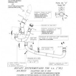 SBK COLL.EL.CAT. DUCATI HYPERMOTARD 796 i.e. compatible with original and LeoVince exhaust N/A 8053