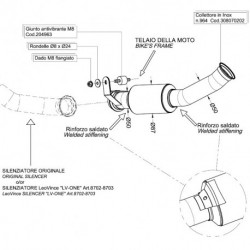 SBK COLL.EL.CAT. KTM 690 DUKE i.e. compatible with original and LeoVince exhaust N/A 8070