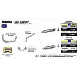 Arrow Endschalldämpfer Indy-Race Titan mit Carbonendkappe HONDA CBR 600 RR 71712PK