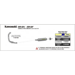 Arrow Racing Krümmer KAWASAKI ER 6 F 71357MI