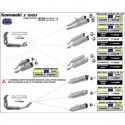 Arrow Endschalldämpfer-Paar Thunder Carbon Edelstahl-Endkappe KAWASAKI Z 1000 71755MO