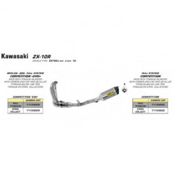 Arrow Komplettanlage Volltitan Competition "EVO" Racing Race-Tech Titan KAWASAKI ZX 10 R 71135CKZ