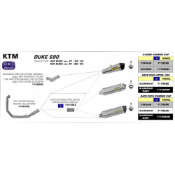Arrow Racing Krümmer KTM DUKE 690 71487MI