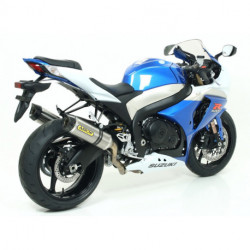 Arrow Komplettanlage Competition Racing Thunder Titan mit Carbonendkappe Edelstahl Krümmer und Titan Verbindungsrohr SUZUKI GSX-