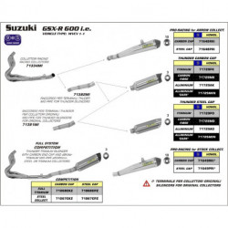 Arrow Endschalldämpfer Thunder Aluminium Dark Edelstahl-Endkappe SUZUKI GSX-R 600 71729AON