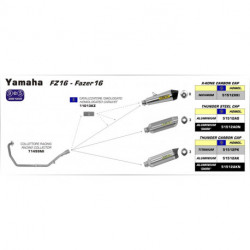 Arrow Krümmer für Endschalldämpfer Arrow YAMAHA FZ16 71499MI
