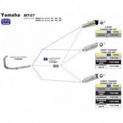 Arrow Krümmer 2:1 Edelstahl YAMAHA MT-07 71605MI