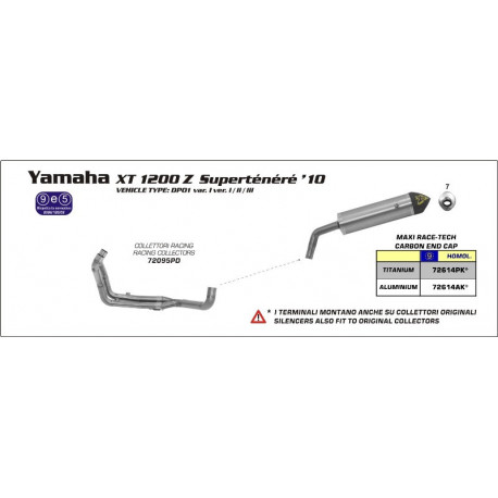 Arrow Racing Krümmer YAMAHA XT 1200 Z Super Tenere 72095PD