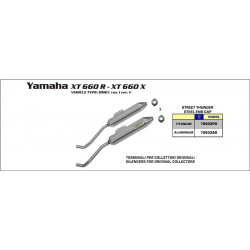Arrow Endschalldämpfer-Paar Street Thunder Titan Edelstahl-Endkappe YAMAHA XT 660 R 72603PO