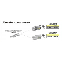 Arrow Endschalldämpfer-Paar Racing Street Thunder Aluminium mit Carbonendkappe YAMAHA XT 660 Z Tenere 72011AO