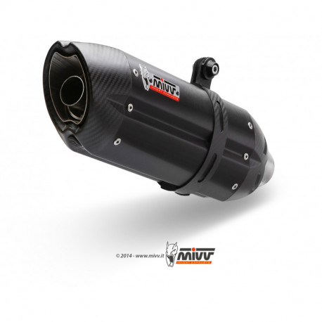 MIVV Exhaust DUCATI MULTISTRADA 1200 SUONO Stahl in Schwarz D.033.L9