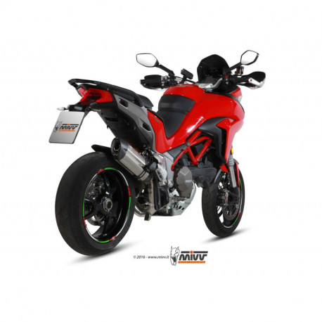 MIVV Exhaust DUCATI MULTISTRADA 1200 SUONO Edelstahl mit Carbon Kappe D.033.L7