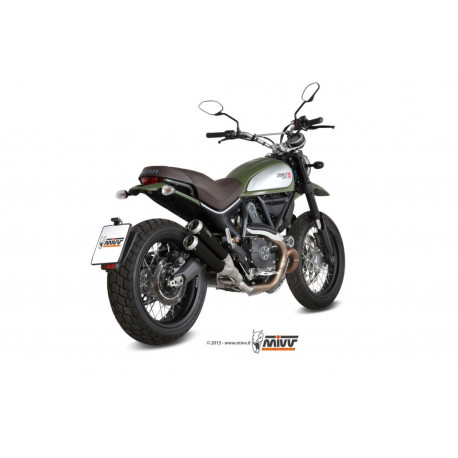 MIVV Exhaust DUCATI SCRAMBLER 800 X-cone Edelstahl Schwarz lackiert D.032.LP1