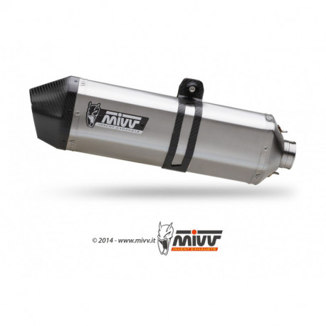 MIVV Exhaust BMW R 1200 R SPEED EDGE Edelstahl mit Carbon Endkappe B.028.LRX