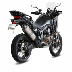 MIVV Exhaust HONDA CRF 1000 L AFRICA TWIN OVAL Titan mit Carbon Kappe H.059.LNC