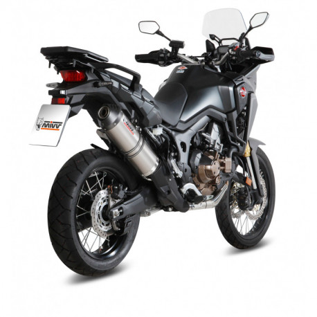 MIVV Exhaust HONDA CRF 1000 L AFRICA TWIN OVAL Titan mit Carbon Kappe H.059.LNC