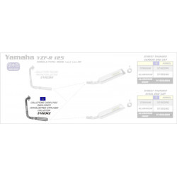 Arrow Krümmer mit Katalysator YAMAHA YZF R 125 51003KZ