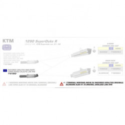 Arrow Katalysator Rohr für Original- und Arrow Krümmer KTM 1290 Super Duke R 71613KZ