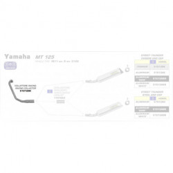 Arrow Racing Krümmer für Arrow Schalldämpfer YAMAHA MT-125 51012MI
